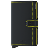 SECRID MINIWALLET BLACK/YELLOW STITCH